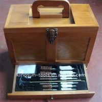 25PC Universal Wood Box Gun Cleaning Kit